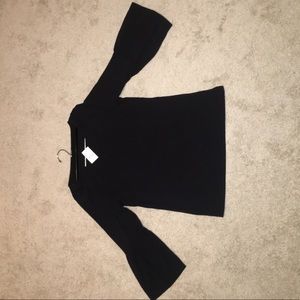 New with tags JCrew thick black bell sleeve shirt
